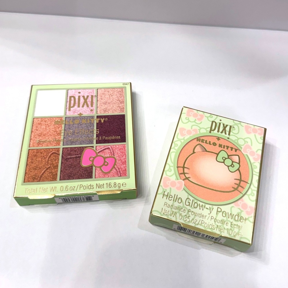 Pixi x Hello Kitty Makeup Bundle Eye Shadow Palette + Glow-y Powder‎ Highlighter